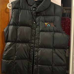 Lands' End Black Puffer Vest